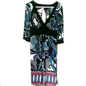 Torrid Dress Empire Waist Paisley Boho Chic 2